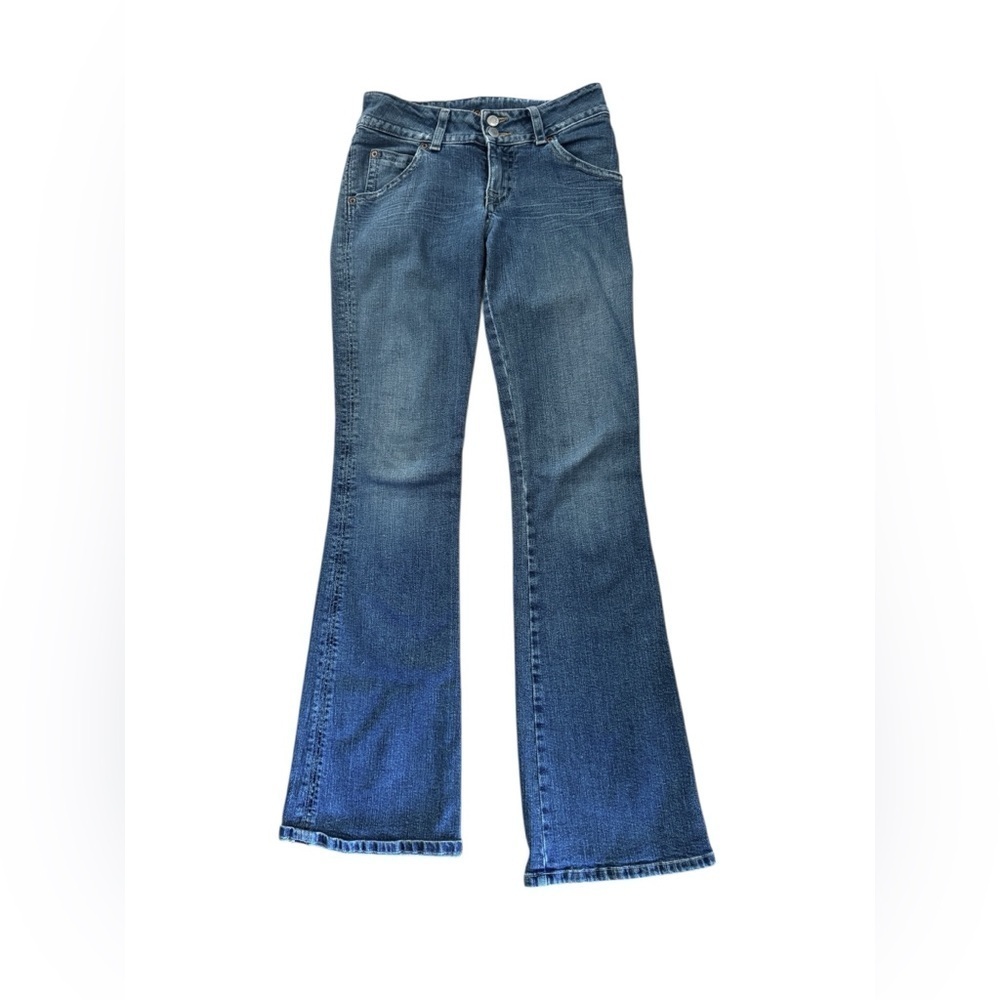 Hudson Women’s Stretch Denim Flare Leg Medium Wash Low Rise Y2K Jeans Sz 28
